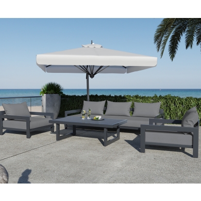 Renava Wake Outdoor Dark Charcoal Sofa Set Grey Outdoor Sofa Set 81118 VGGE-WAKE-SOFA-SET-GRY