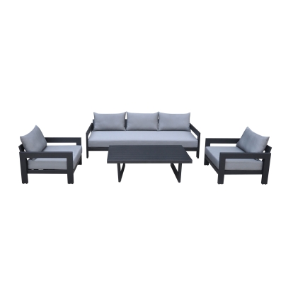 Renava Wake Outdoor Dark Charcoal Sofa Set Grey Outdoor Sofa Set 81118 VGGE-WAKE-SOFA-SET-GRY