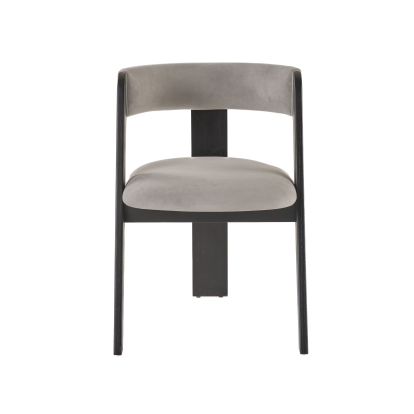 Modrest Washington Modern Grey Fabric + Ebony Oak Dining Chair (Set of 2) Grey Dining Chair 81968Z VGME121259-EDCHR