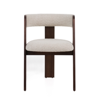 Modrest Washington Modern Cream Fabric + Brown Oak Dining Chair (Set of 2) Cream Dining Chair 82767Z VGME121259-CRM-DC-1