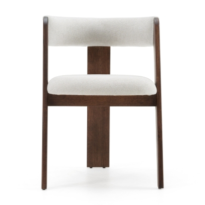 Modrest Washington Modern Off-White Fabric + Brown Oak Dining Chair (Set of 2) Off-White Dining Chair 83117Z VGME121259-OFFBRN-DC-1