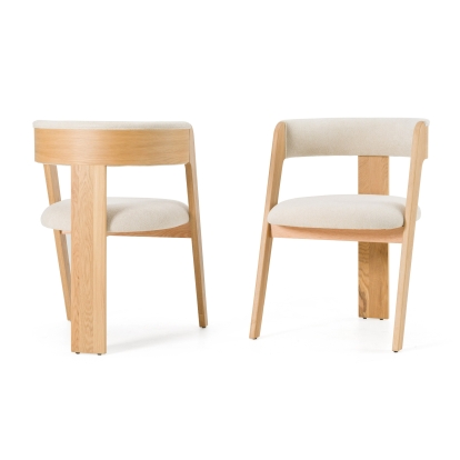 Modrest Washington Modern Beige Fabric + White Oak Dining Chair (Set of 2) Beige Dining Chair 83118Z VGME121259-BGEWHT-DC-1