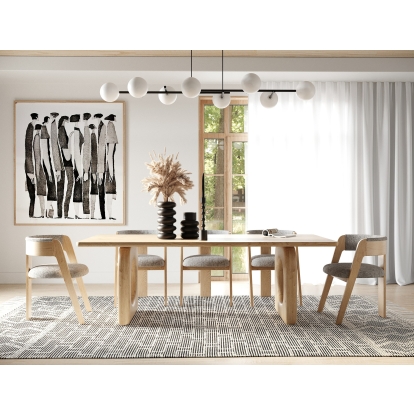 Modrest Washington Modern Natural Oak Rectangular Dining Table Oak Dining Table 81160 VGME121257-DT