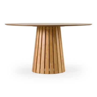 LA Furniture Weiss Mid-Century Modern Natural Oak Round Dining Table VGMA-MIT-5346-RND-NAT Contemporary Style by Vig Furnitrue Number 85572 Catch Home Goods