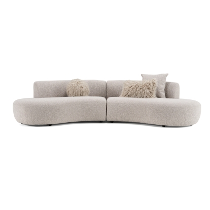 LA Furniture Weldon Modern Grey Fabric Curved Sectional Sofa VGOD-ZW-24024-GRY Contemporary Style by Vig Furnitrue Number 82915|82915A Catch Home Goods
