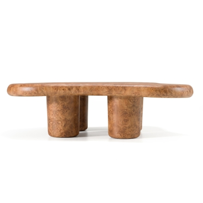 Modrest Weskan Modern Faux Burl Coffee Table Orange Coffee Table 82695 VGVC-CT25098