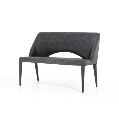 Modrest Williamette Mid-Century Dark Grey Fabric Bench Grey Bench 16772 VGEUMC-8081CH