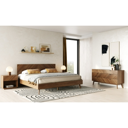 Nova Domus Kamela -Modern Walnut Bedroom Set Bedroom Set 80178|80179 VGMA-BR-128-SET