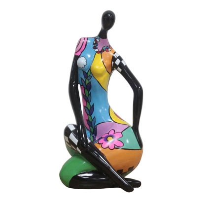 Modrest Woman Hands On Hip Modern Multi-Color Sculpture Multi-Toned Sculpture 81345 VGTH-CH-0270