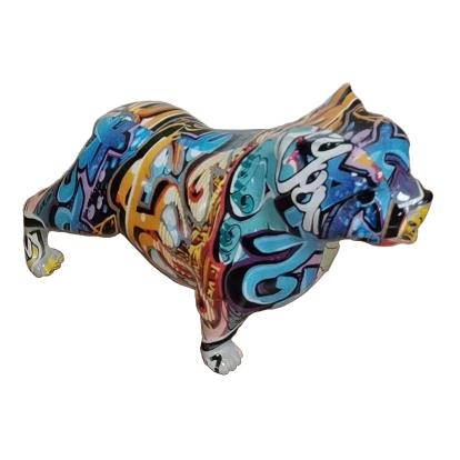 Modrest Graffiti French Bulldog Modern Multi-Color Sculpture Multi-Toned Sculpture 81340 VGTH-235352