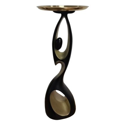 Modrest Abstract Woman Modern Black + Gold Sculpture Black Sculpture 81341 VGTH-235374