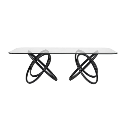 LA Furniture Mason Modern Glass & Black Ash Dining Table VGCSDT-16092-BLK Contemporary Style by Vig Furnitrue Number 81725 Catch Home Goods