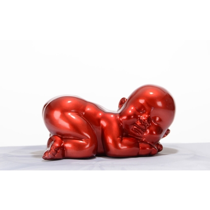 XD0052 Modern Red Baby Sleeping Sculpture Red Sculpture 15214 VGTH-XD0052-RED