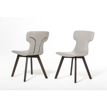 LA Furniture Zach Modern Grey Eco-Leather Dining Chair (Set of 2) VGKKY1258B-LTGRY Contemporary Style by Vig Furnitrue Number 72708Z Catch Home Goods