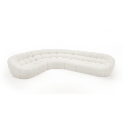 Divani Casa Yolonda Off-White Fabric Sectional Sofa Off-White Sectional Sofa 80359 VGEV-2126B-WHT-SECT