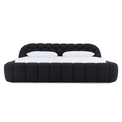 Divani Casa Yolonda Modern Black Fabric Bed Black Bed 82843|82844 VGEV-A127-BLK