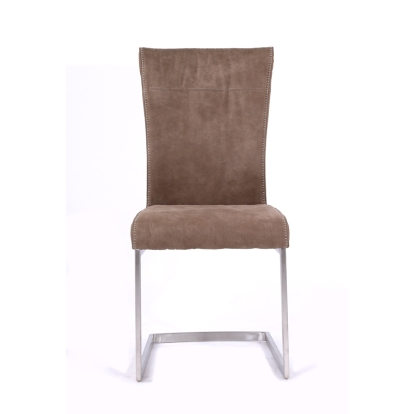 Zane Modern Brown Fabric Dining Chair (Set of 2) Brown Dining Chair 71487Z|71487 VGJCJD4146-BRN