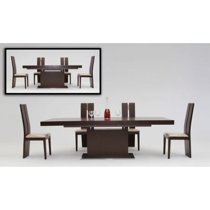 LA Furniture Zenith Modern Red Oak Extendable Dining Table VGGU841XT Contemporary Style by Vig Furnitrue Number 13579 Catch Home Goods
