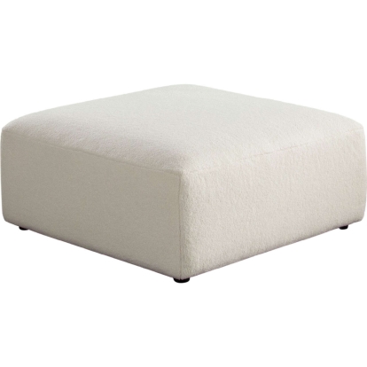 Diamond Sofa ZIAOTIV Zia Ottoman Ivory Sherpa Fabric